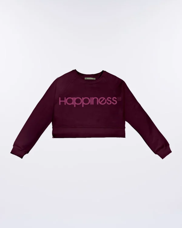 Crop Bimba in cotone felpato Basic