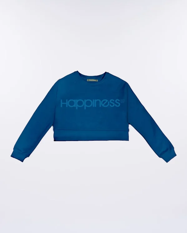 Crop Bimba in cotone felpato Basic
