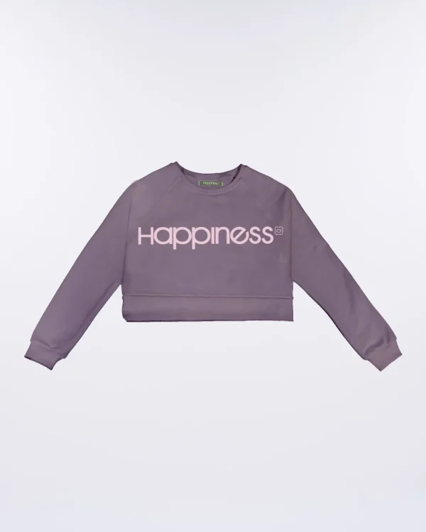 Crop Bimba in cotone felpato Basic
