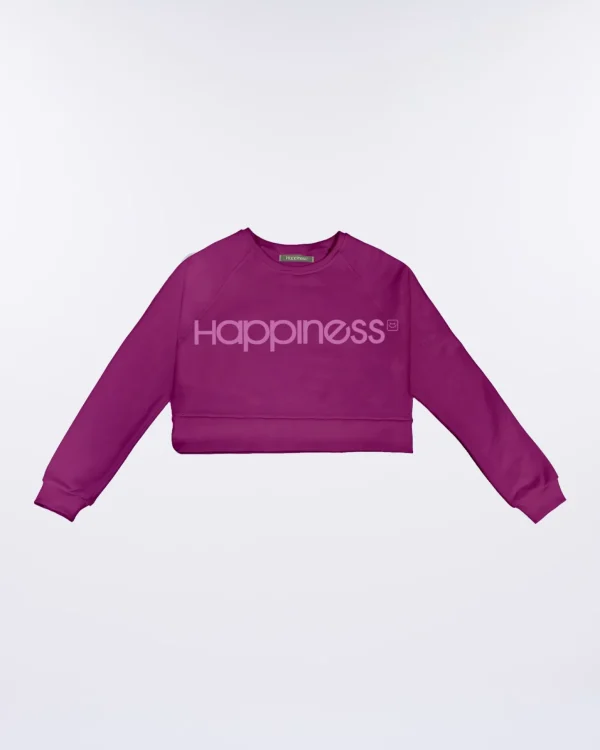 Crop Bimba in cotone felpato Basic