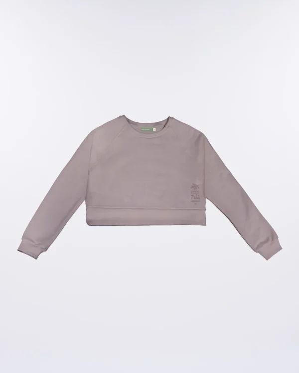 Crop Donna in Cotone Organico felpato