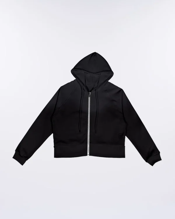Crop Zip Donna Basic Washed