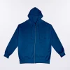 Felpa con cappuccio in cotone felpato- Hoodie Zip Basic