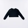 Felpa Crop Donna in cotone felpato Basic
