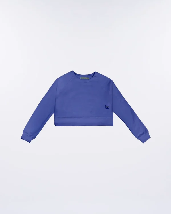 Felpa Crop Donna in cotone felpato Basic