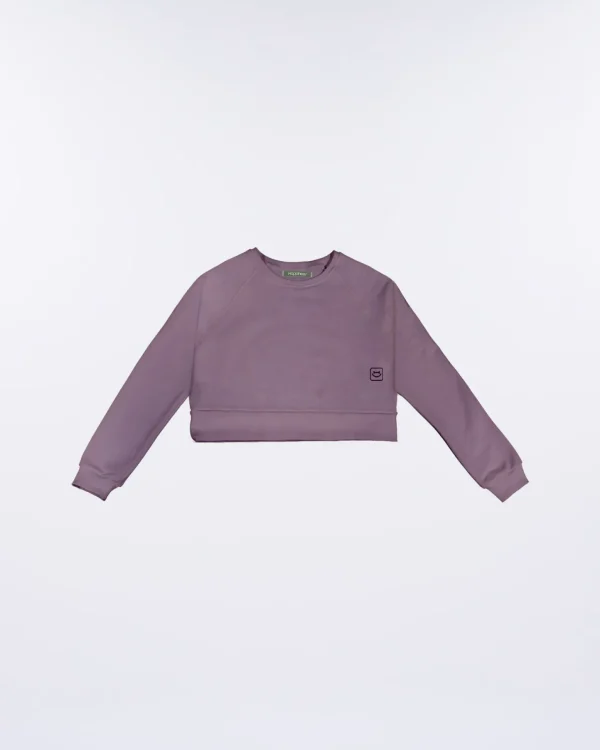 Felpa Crop Donna in cotone felpato Basic