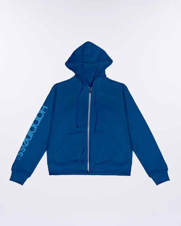 Felpa Kids con zip in cotone felpato