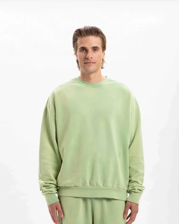 Felpa Unisex Girocollo Basic Washed