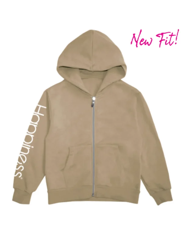 Felpa Zip Bimba - Happiness Logo New Fit