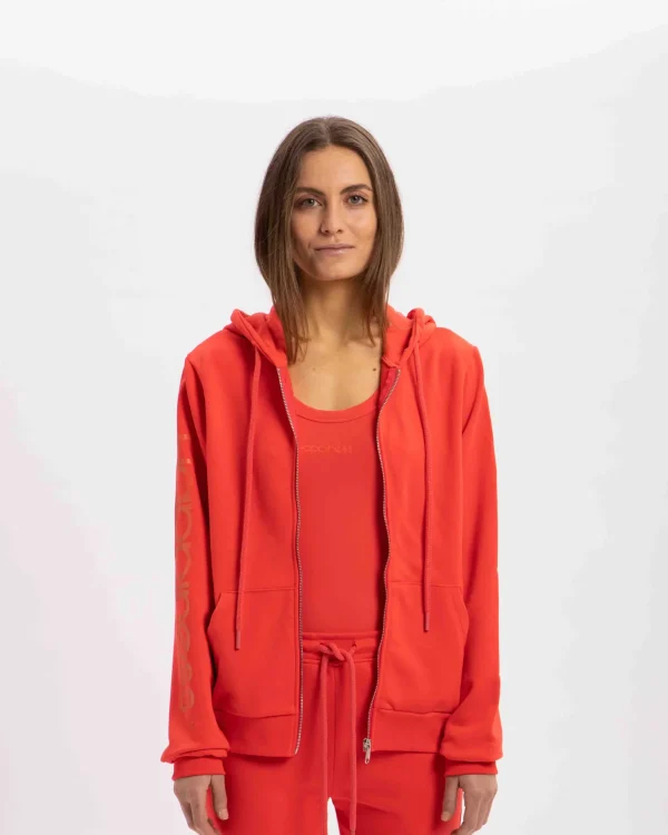 Felpa Zip Donna Essential