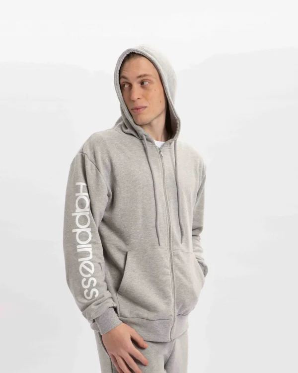 Felpa Zip Uomo Essential