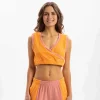 Top Crop Smanicato Emma Terrycloth