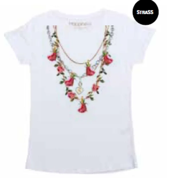 T-Shirt Bambina - Collana Strass