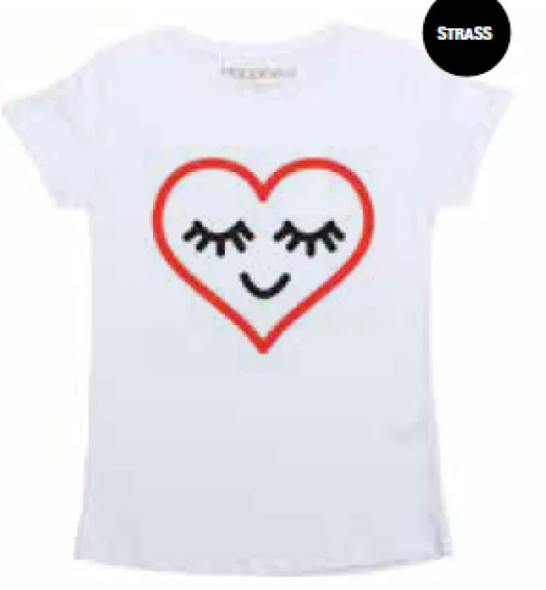 T-Shirt Bambina - Heart Strass