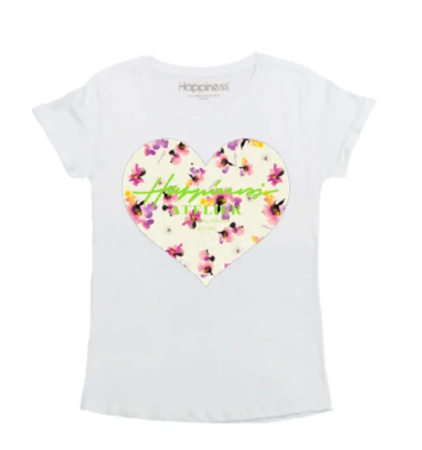 T-Shirt Bimba - Cuore Flo SS22
