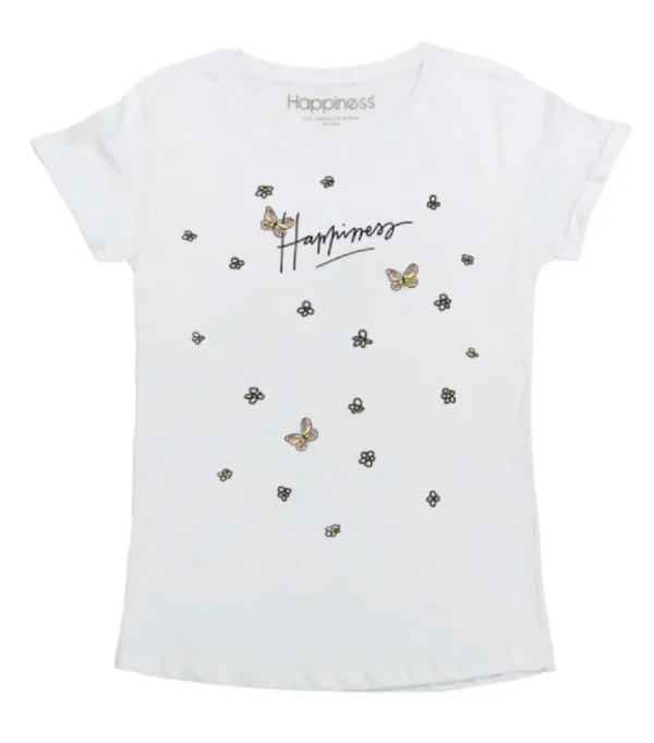 T-Shirt Bimba - Margherite Butterfly