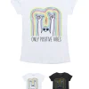 T-Shirt Bimba - Only Positive Rainbow Vibes