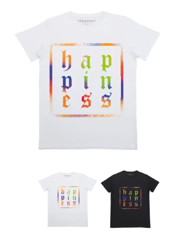 T-Shirt Bimbo - Happiness Square Multicol