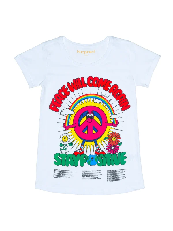T-Shirt Donna - Peace Will Come Again Multicolor