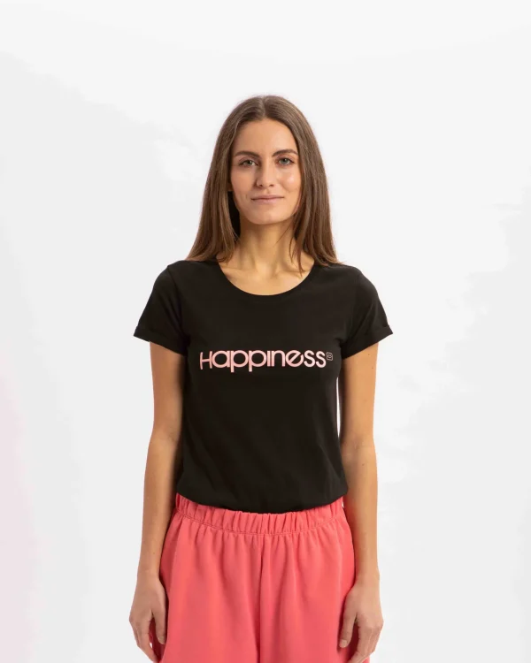 T-shirt Donna Graphics HAPPINESS® Original pink