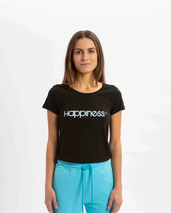T-shirt Donna Graphics HAPPINESS® Original Turquoise