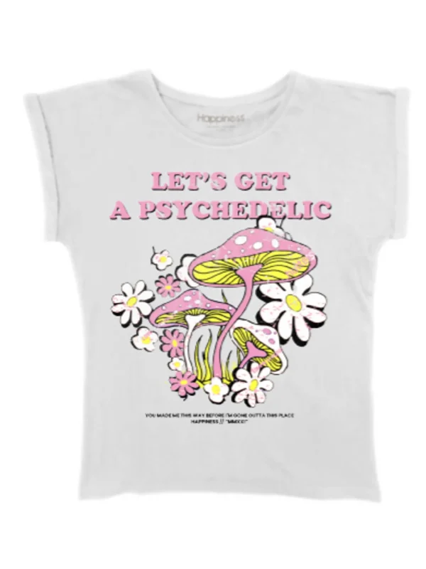 T-Shirt Donna Organic Bio Cotton - Psychedelic Funghi