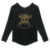 T-Shirt Long Sleeves Bimba - Rnr Skull Strass Flowers