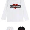T-Shirt Long Sleeves Bimba - Heart Happiness - Glitter