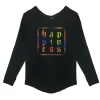 T-Shirt Long Sleeves Bimba - Happiness Square Multicol