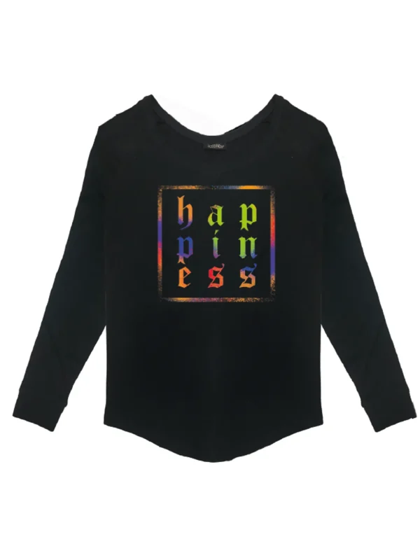 T-Shirt Long Sleeves Bimba - Happiness Square Multicol