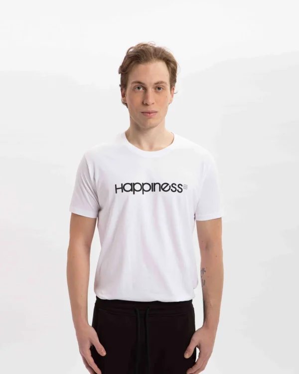 T-shirt Uomo Graphics HAPPINESS® Original White