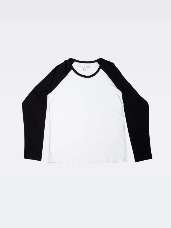 T-shirt Uomo Manica Lunga Bicolor Baseball Basic